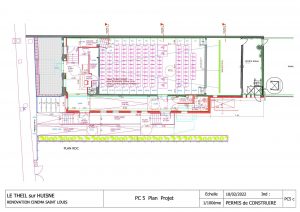 Plan du projet de rénovation du cinéma St Louis - Le Theil sur Huisne - Val au Perche