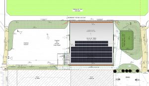 Plan de masse de la Halle de tennis de Servon-sur-Vilaine