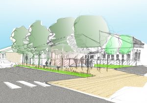 Dessin d'esquisse de l'école Jules Ferry